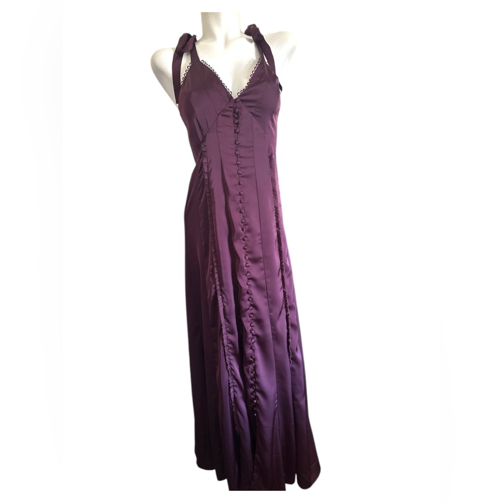 Altar'd State Deep Purple Lace-Edged Top